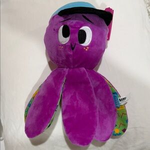 BARK Vibrant Purple Octopus Dog Toy for large dogs (50+ pounds) w/squeaker